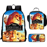 Lion King Simba Schoolbag Backpack Lunch Bag Pencil Case 3pcs Set Gift for Kids Students